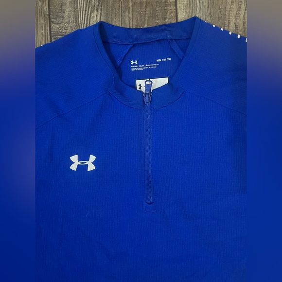 Under Armour Team Ultimate Cage Baseball Pullover - Blue & White - Mens Medium - Picture 2 of 8